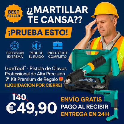 Pistola de Clavos Profesional de Alta Precisión | Kit Premium de Regalo