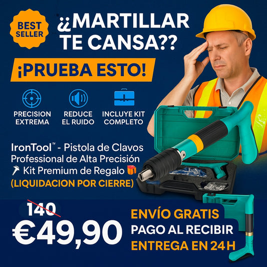 Pistola de Clavos Profesional de Alta Precisión | Kit Premium de Regalo