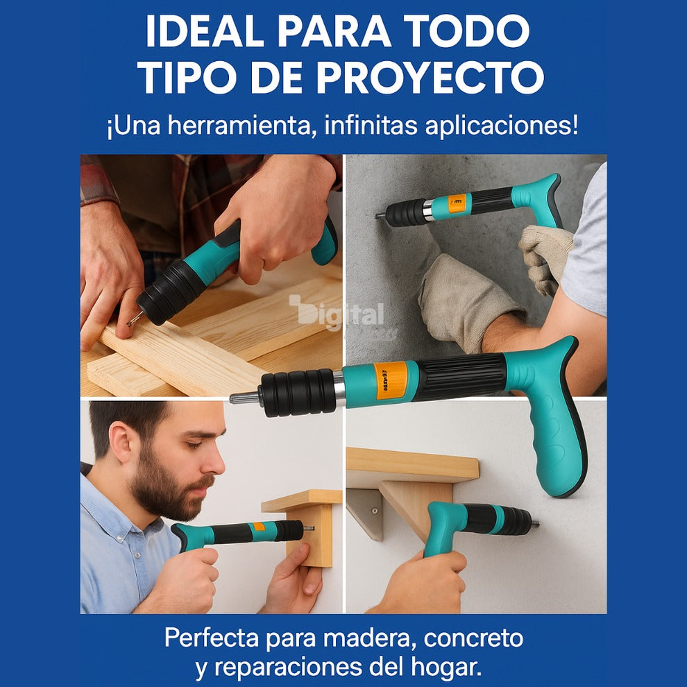 Pistola de Clavos Profesional de Alta Precisión | Kit Premium de Regalo